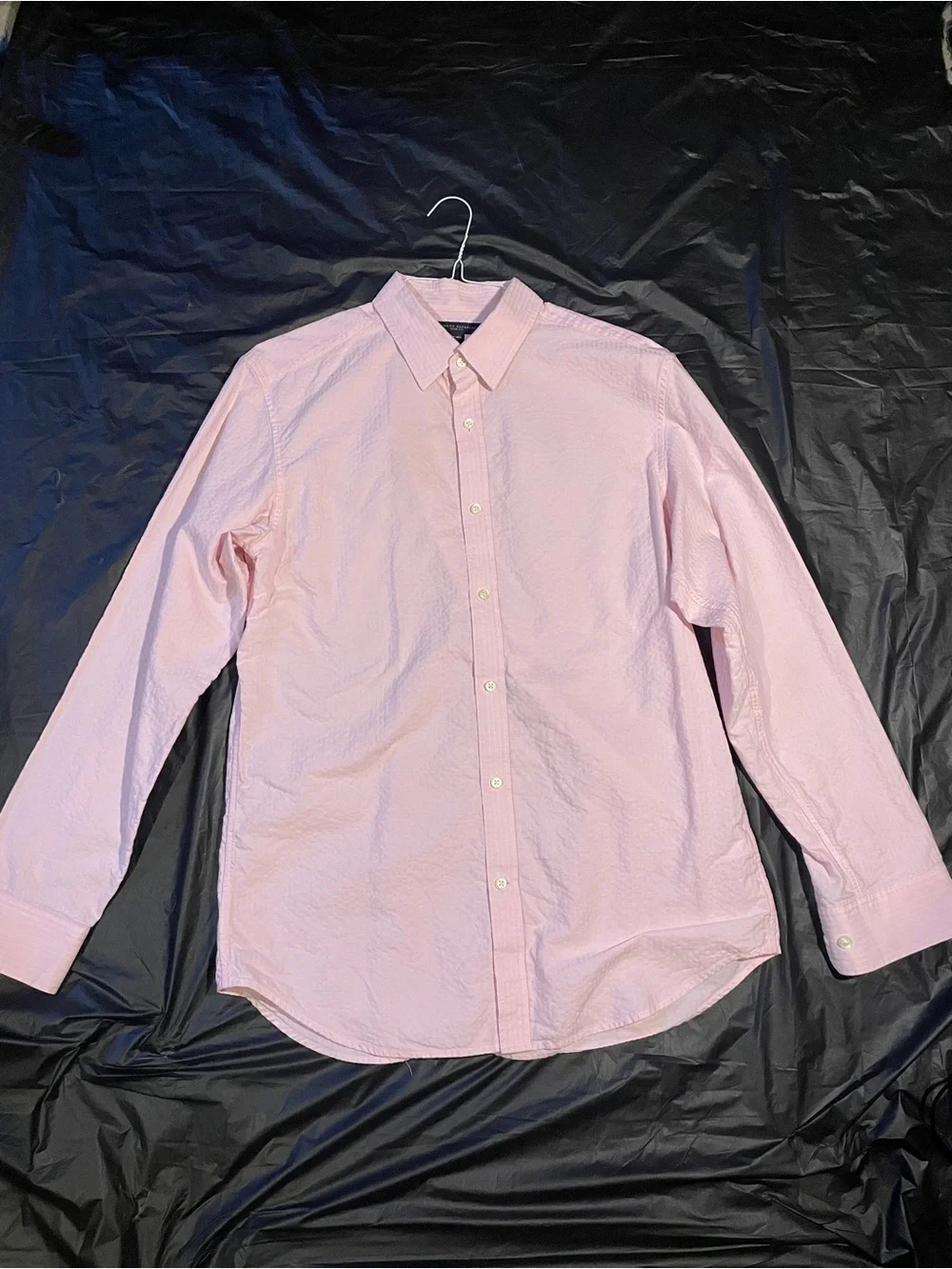 Banana Republic Slim Fit Dress Shirt Pink Stripe Large